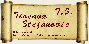 Tiosava Stefanović vizit kartica